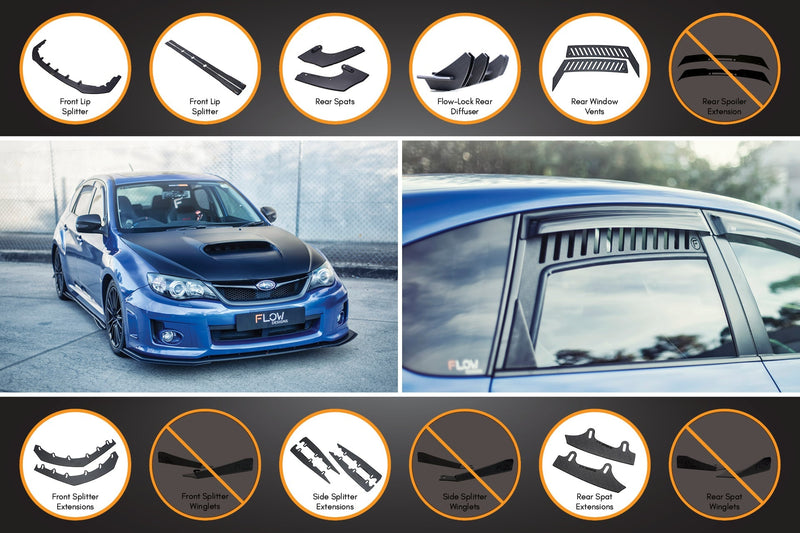 Subaru Impreza WRX / STI G3 Hatch Facelift Full Lip Splitter Set