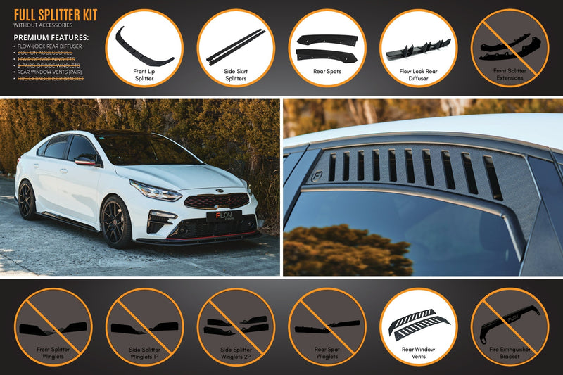 KIA Cerato GT Sedan Pre-Facelift Full Lip Splitter Set