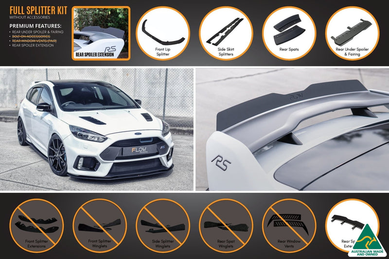 Ford MK3 Focus RS Full Lip Splitter Set