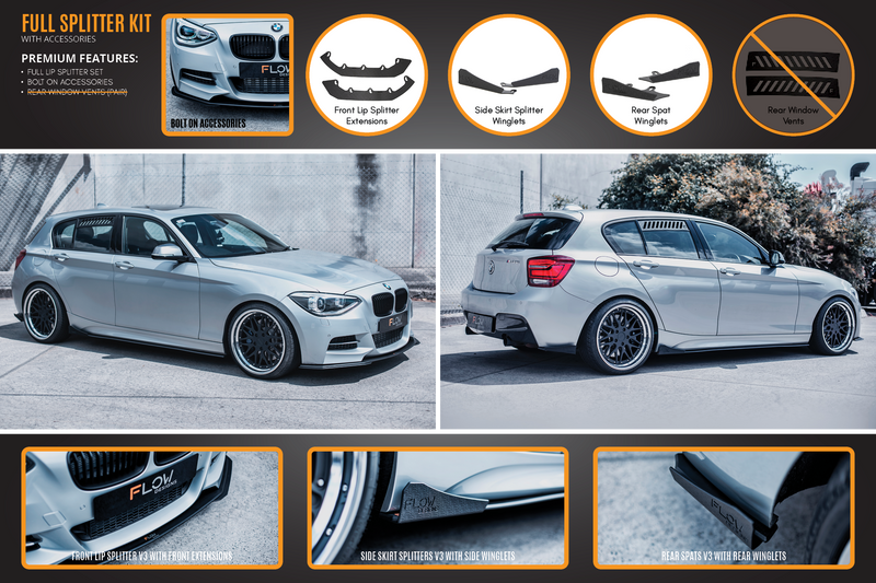 BMW 1 Series F20 Pre LCI M135 Full Lip Splitter Set