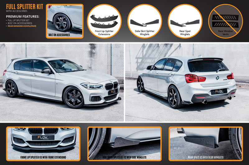 BMW 1 Series F20 LCI M135 / M140 Full Lip Splitter Set