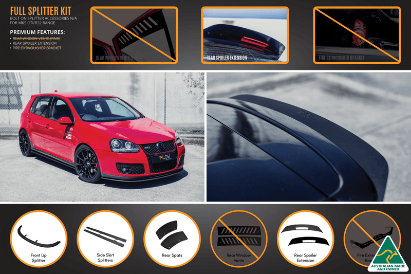 Volkswagen Golf MK5 GTI Full Lip Splitter Set