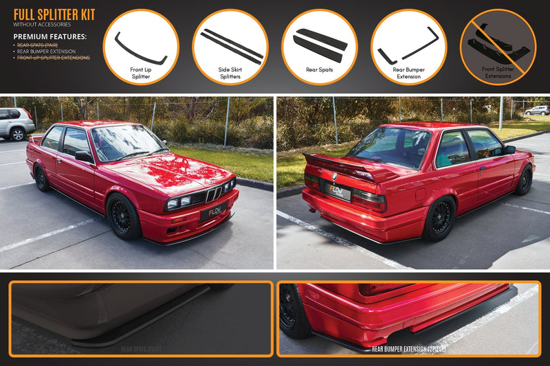 BMW 3 Series E30 M-Tech 2 Full Lip Splitter Set