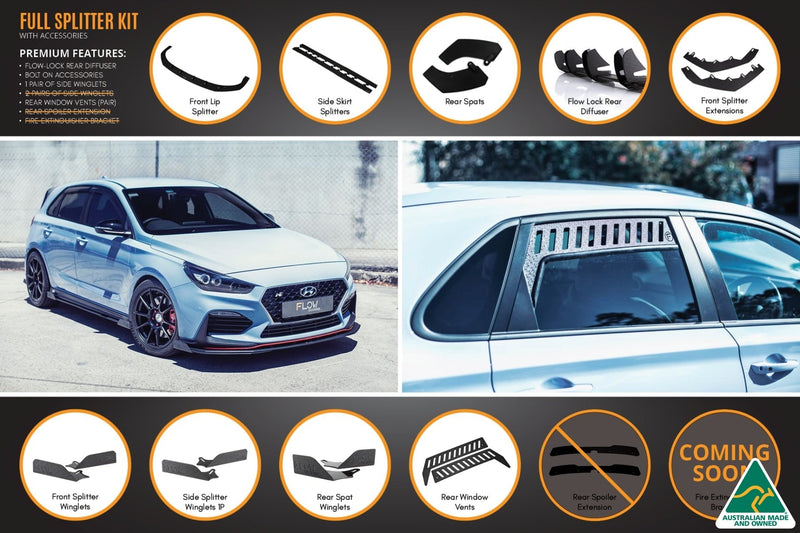 Hyundai i30N Hatch PD (2018-2020) Full Lip Splitter Set