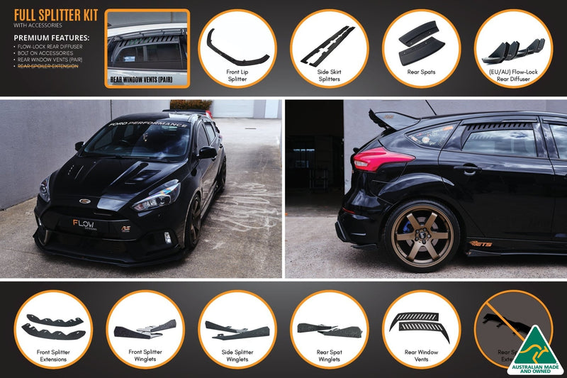 Ford MK3 Focus RS Full Lip Splitter Set