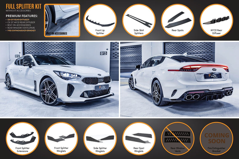 KIA Stinger CK GT Full Lip Splitter Set