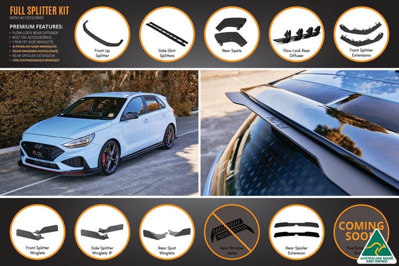 Hyundai i30N Hatch PD Facelift 2021 Full Lip Splitter Set