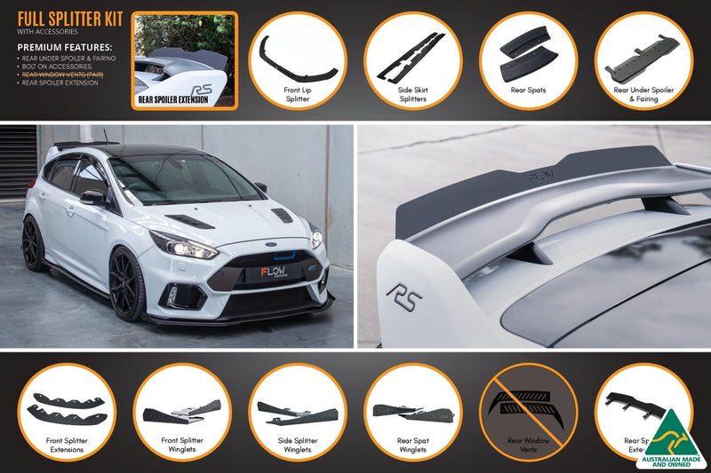 Ford MK3 Focus RS Full Lip Splitter Set