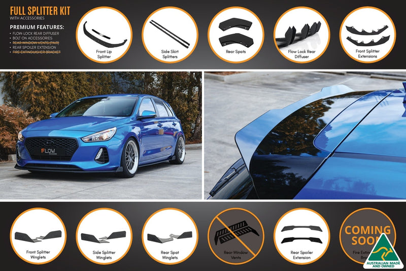 Hyundai i30 SR Hatch (2017-2018) Full Lip Splitter Set