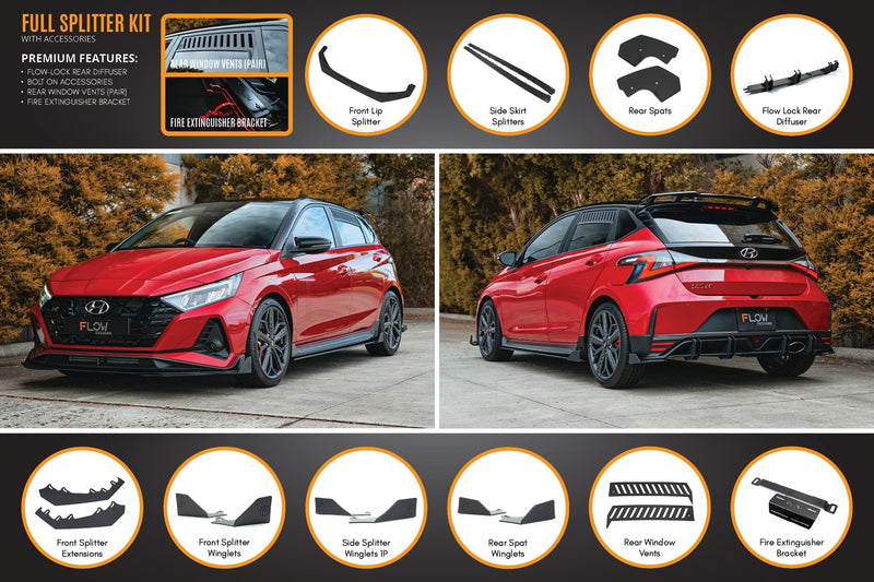 Hyundai i20 N BC3 Full Lip Splitter Set