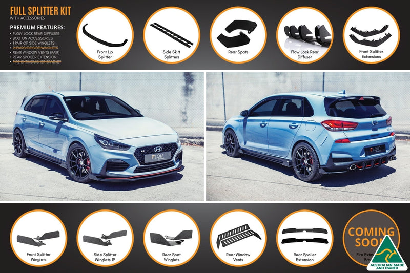 Hyundai i30N Hatch PD (2018-2020) Full Lip Splitter Set