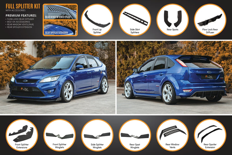 Ford Focus XR5 Turbo V3 Full Lip Splitter Set