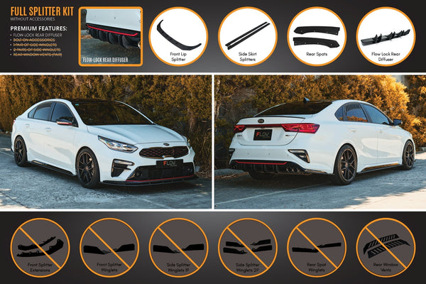 KIA Cerato GT Sedan Pre-Facelift Full Lip Splitter Set