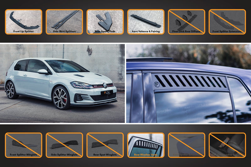 Volkswagen Golf MK7.5 GTI Full Lip Splitter Set with Rear Valance & Fairing